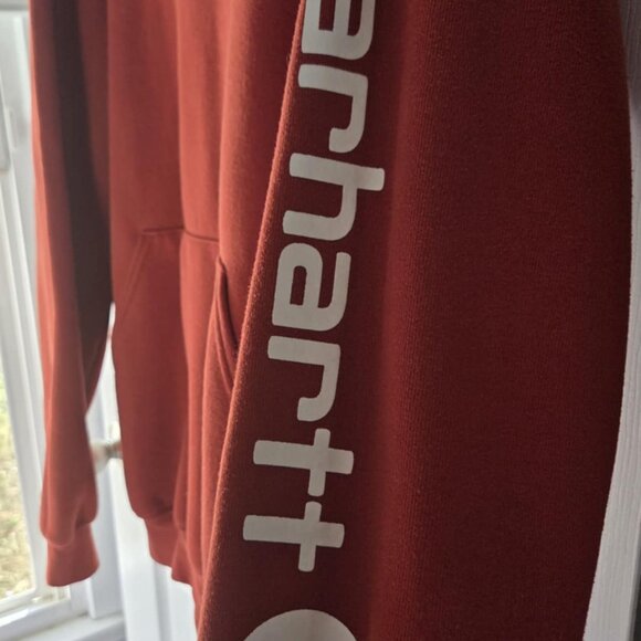 Carhartt Orange Original Fit Heavyweight Hoodie Sweatshirt - Picture 2 of 5